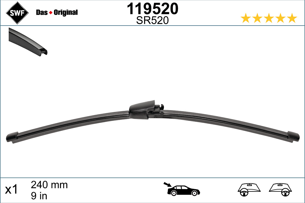 SWF 119520 DAS ORIGINAL REAR Viskerblad